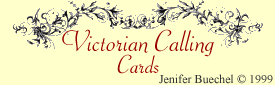 Victorian Calling Card Collection Page 1