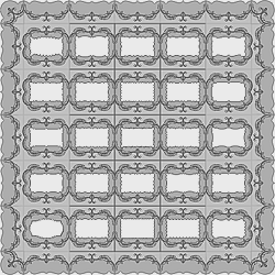 Layout of Quilting Design for Victorian Calling Card Quilt