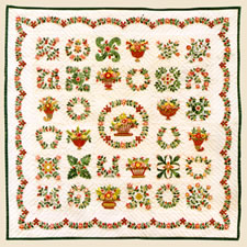 A Silk Ribbon Album quilt by Jeni Buechel