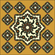 mockup of whig rose quilt